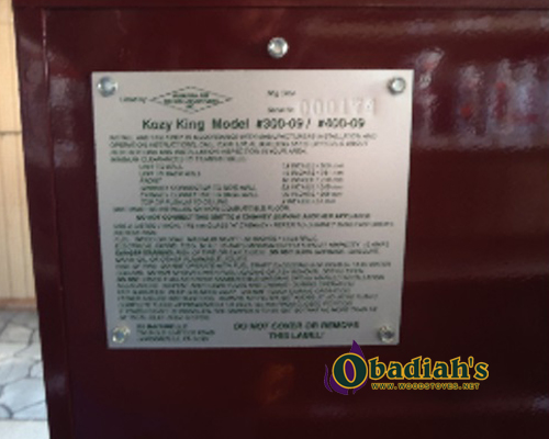 DS Stoves 400-09 Kozy King Furnace — Owner's Manual