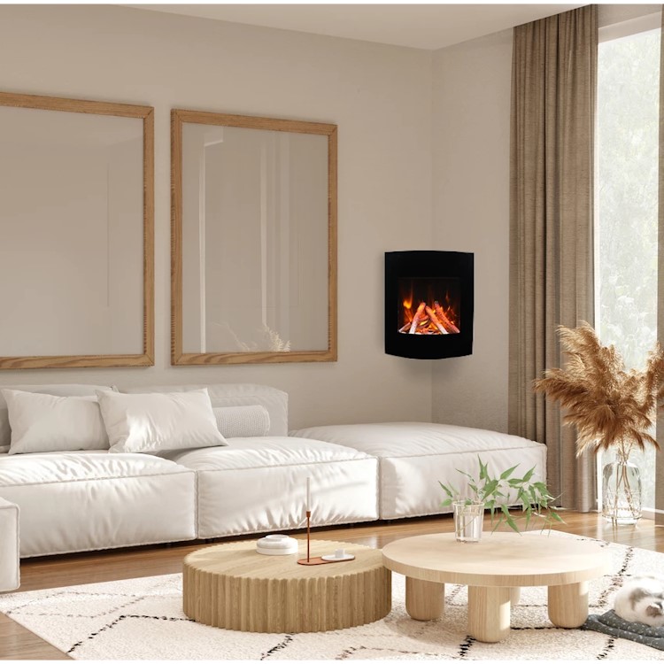 Amantii Lumina Corner Wall Mount Electric Fireplace