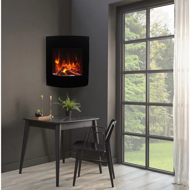 Amantii Lumina Corner Wall Mount Electric Fireplace