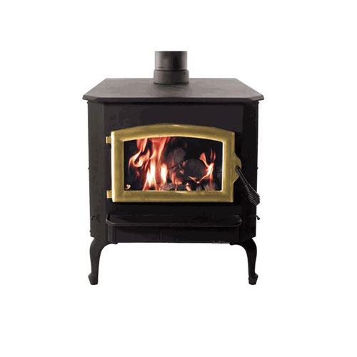 Buck Premier Series Model 85 Wood stove or Insert - Freestanding w/ Gold Door and Black Legs