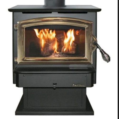Buck Premier Series Model 85 Wood stove or Insert - Pedestal Model w/ Gold Door