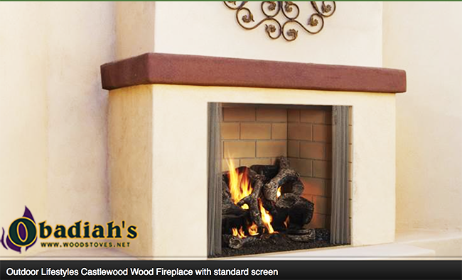 Quadrafire / Majestic Castlewood Outdoor Zero Clearance Wood Fireplace 