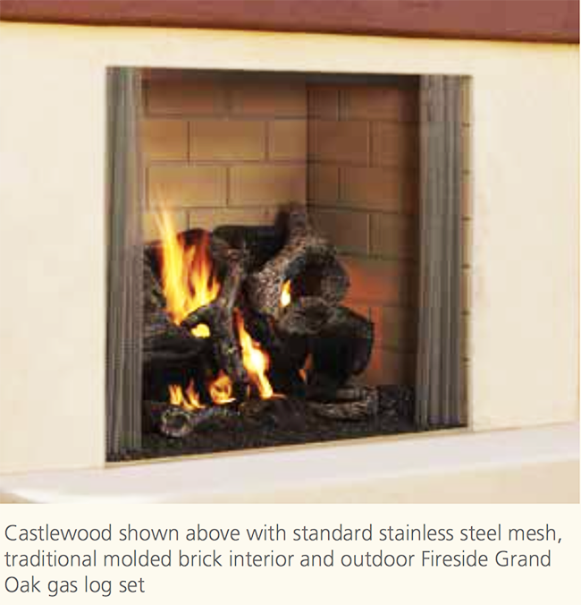 Quadrafire / Majestic Castlewood Outdoor Zero Clearance Wood Fireplace 