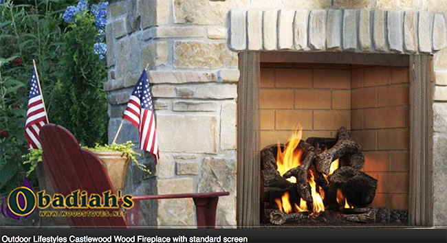 Quadrafire / Majestic Castlewood Outdoor Zero Clearance Wood Fireplace 