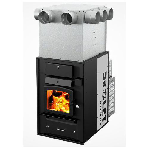 \nDrolet-HeatmaxII-Wood-Furnace-Left