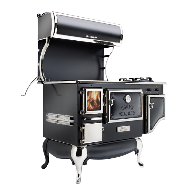 Elmira Fireview 1842-G 48" Wood Cookstove Gas Range