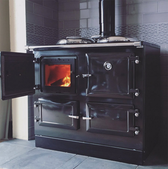 Esse 990 Wood Cookstove Black Enamel 