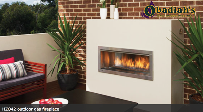 Regency HZO42 Stainless Steel Outdoor Vent Free Gas Fireplace 