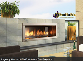 Regency HZO42 Stainless Steel Outdoor Vent Free Gas Fireplace 