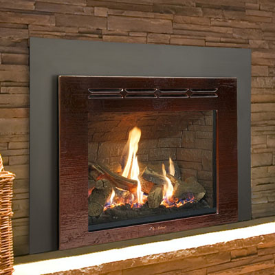 Hearthstone 8860 Gas Insert In Brown Enamel With Black Matte