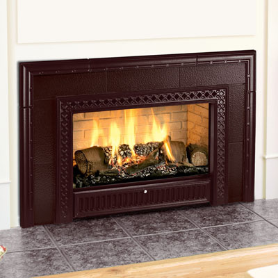 Hearthstone 8890 Gas Insert In Brown Enamel With Brown Enamel