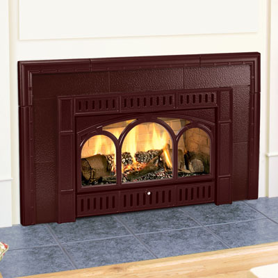 Hearthstone 8890 Gas Insert In Brown Enamel With Brown Surround