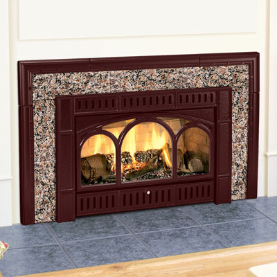 Hearthstone 8890 Gas Insert In Brown Enamel With Autumn Brown