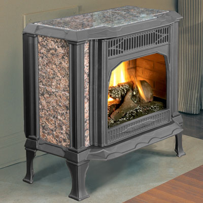 Hearthstone Sterling 8532 In Black Matte With Brown Granite