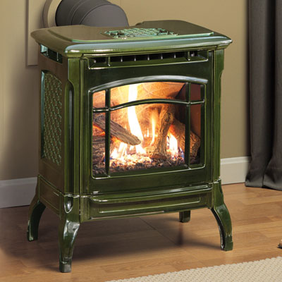 Hearthstone Stowe 8322 Cast Iron Gas Stove In Basil Enamel