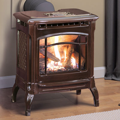 Hearthstone Stowe 8322 Cast Iron Gas Stove In Brown Enamel