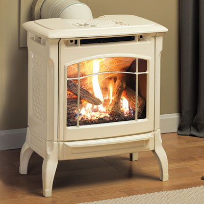 Hearthstone Stowe 8322 Cast Iron Gas Stove In Oyster Enamel