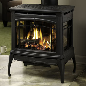 Hearthstone Bristol 8762 Cast Iron Gas Stove In Black Matte