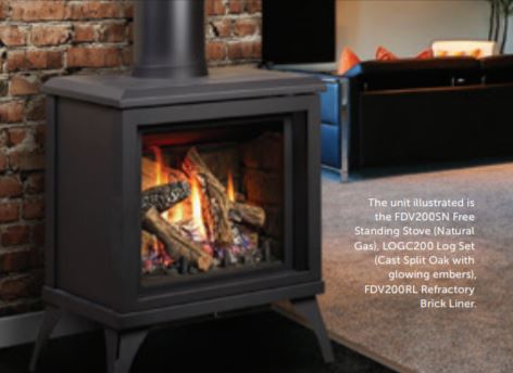 Kingsman FDV200S Direct Vent Gas Stove — Manual