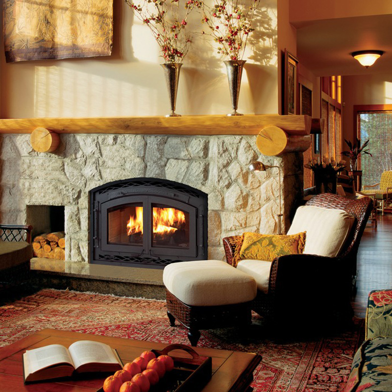 Montecito Estate� Wood Fireplace