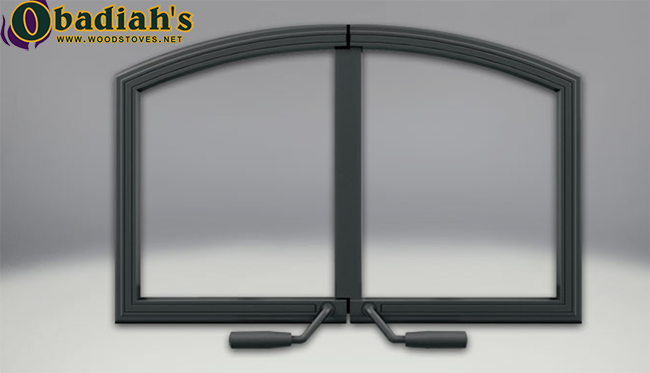 Napoleon NZ3000H Wood Fireplace Arched Black Double Doors