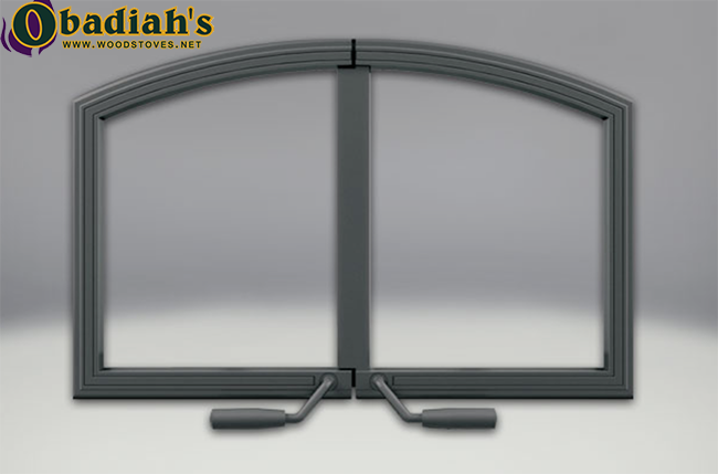 Napoleon NZ3000H Wood Fireplace Arched Wrought Iron Double Doors