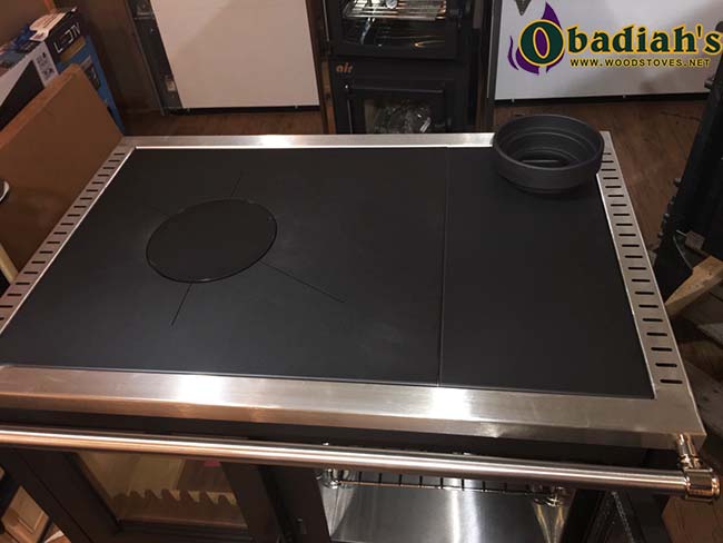 Black North Wood Cookstove - Top View