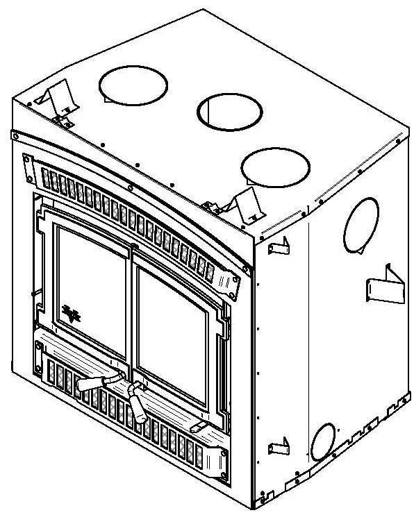 Ventis HE200 Zero Clearance Wood Fireplace 