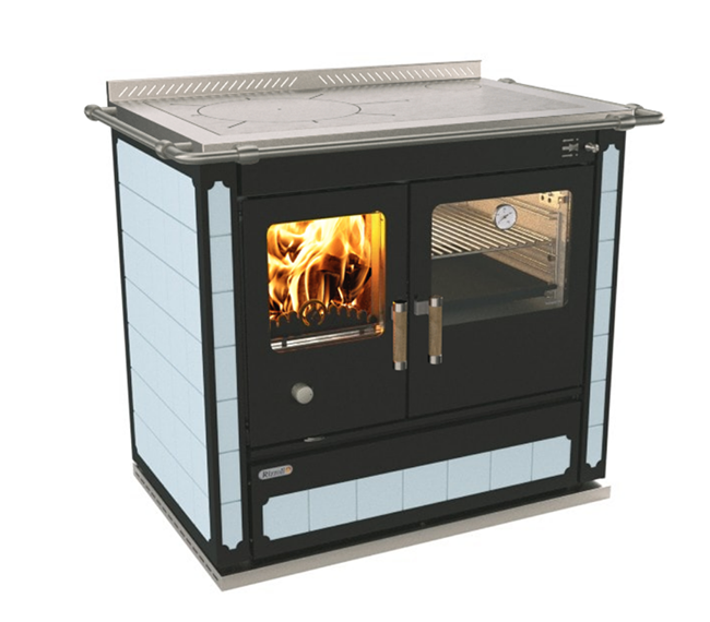 Rizzoli S90 Wood Baking Oven in Baby Blue Tile