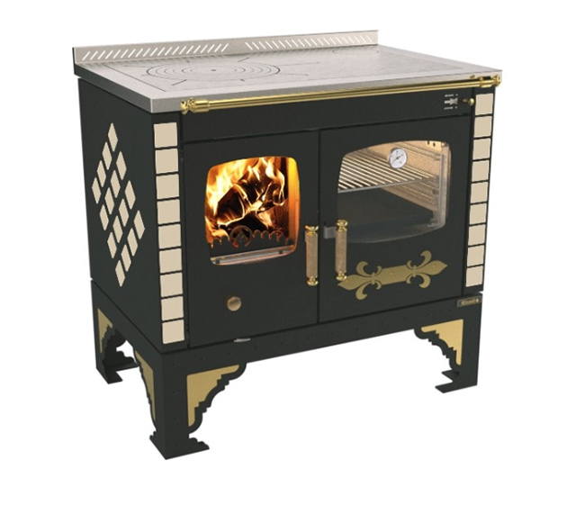 Rizzoli S90 Story Wood Burning Cookstove with solid ring cook top