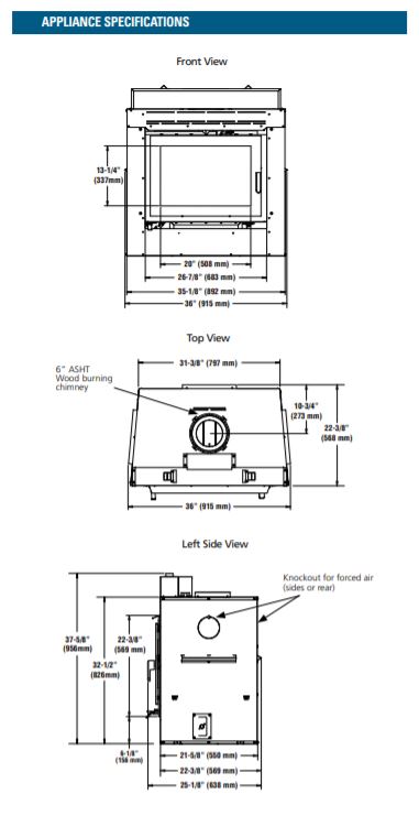 Superior WRT3920 Woodburning Fireplace — Brochure