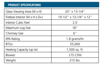 Superior WRT3920 Woodburning Fireplace — Brochure