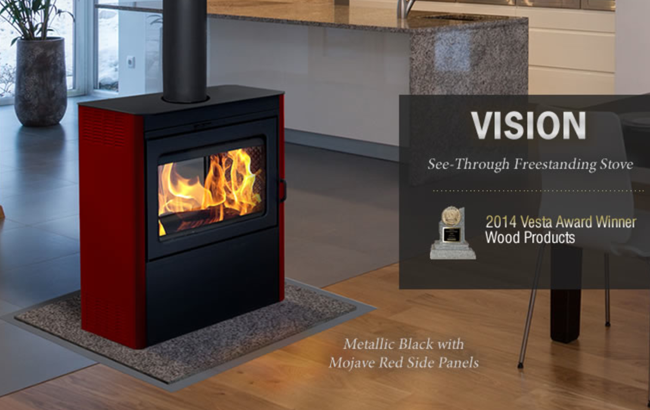 Supreme Vision See-Thru Freestanding EPA Wood Stove