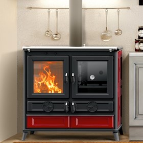 Thermorossi Viola Bordeaux Wood Cookstove