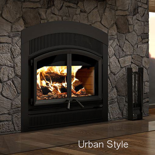 Valcourt Waterloo Arched Zero Clearance Wood Fireplace with Classic Moulded Bricks