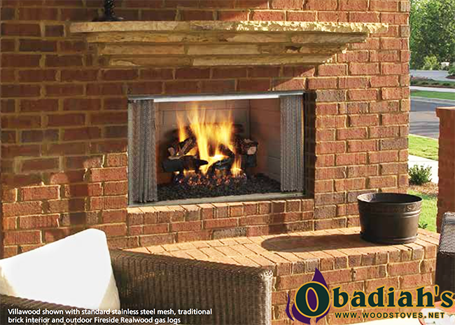 Majestic / Quadrafire Villawood Outdoor Zero Clearance Wood Fireplace