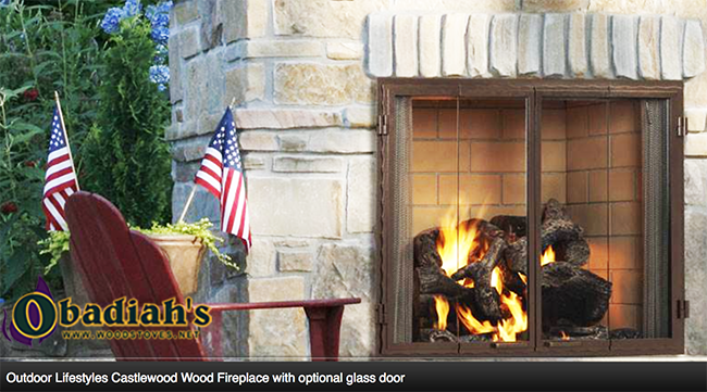 Quadrafire / Majestic Castlewood Outdoor Zero Clearance Wood Fireplace 