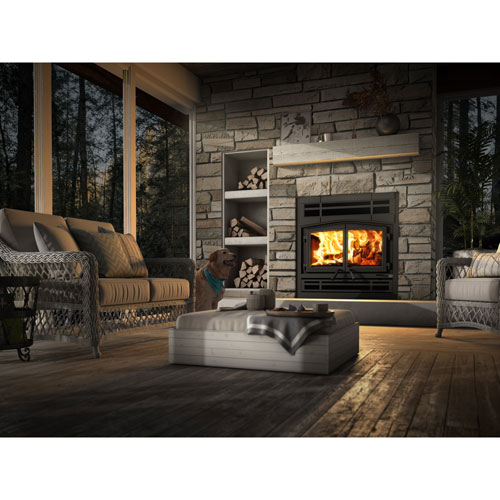 Osburn-Stratford-Fireplace-Prarie-Faceplate-Black-Doors